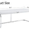White shoe changing stool, silver metal legs, sofa stool dining chair, suitable for bedroom ,fitting room, storage room, dining room, living room. 005