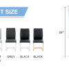 Luxury Simple Arch Chair - Set of 6 White PU Material High Resilience Dining Chair with Arched Metal Gold Leg.