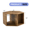 Hexagonal MDF coffee table, characteristic pattern stickers, multi-hole design to give more storage space, simple and convenient design makes it suitable for all kinds of style scenes.