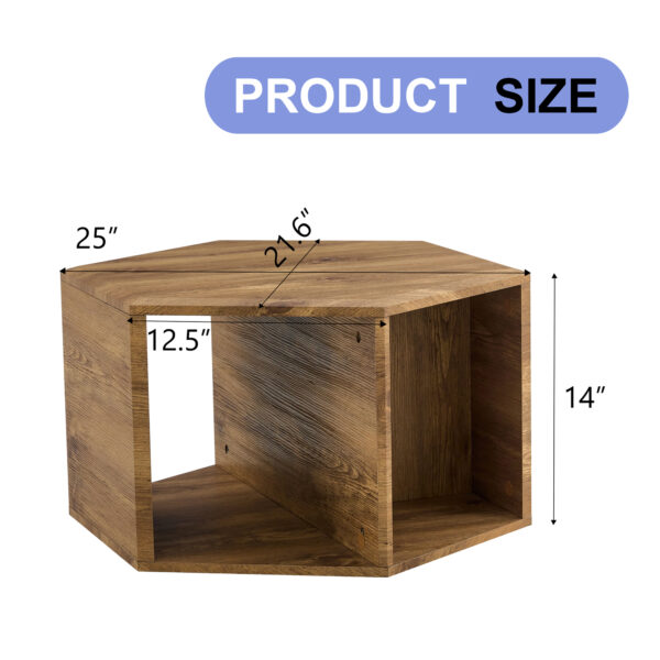 0c494711631a4779b95c428d59fe24f2_c7c1f956cacf24e1c9c9dbf2c99d94e7 Hexagonal MDF coffee table, characteristic pattern stickers, multi-hole design to give more storage space, simple and convenient design makes it suitable for all kinds of style scenes.
