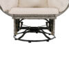 TREXM Outdoor Swivel Chair with Cushions, Rattan Egg Patio Chair with Rocking Function for Balcony, Poolside and Garden (Grey Wicker + Beige Cushion)