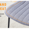 Luxury Minimalist Chairs - A set of 4 high quality dining chairs with black metal legs. The integral metal leg structure is suitable for various interior decoration styles.