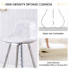 Modern and comfortable upholstered bar chairs, metal legs, small size bar chairs, suitable for part of the crowd, stylish design for dining room, kitchen, terrace and living room chairs.