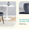 The Black Minimalist Ergonomic Dining Chair Comes In A Pack of 4, With A Comfortable Design Of Extended And Curved Seat Cushions, Unlocking A Comfortable And Minimalist New Sitting Posture.
