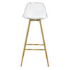 Modern and comfortable upholstered bar chairs, metal legs, small size bar chairs, suitable for part of the crowd, stylish design for dining room, kitchen, terrace and living room chairs.