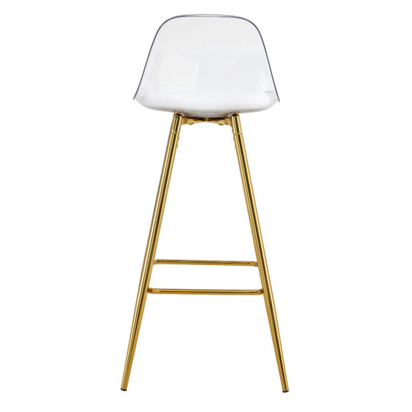 Modern and comfortable upholstered bar chairs, metal legs, small size bar chairs, suitable for part of the crowd, stylish design for dining room, kitchen, terrace and living room chairs.