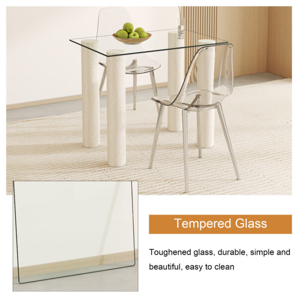 0d46698797af4d66ba4b143705c875b7_076fd752a87b3dc2be383d4b101479c2 ONLY Separate Glass Tabletop.24*36 inch Rectangular heat-resistant Transparent Tempered Glass Tabletop.Suitable for various occasions such as kitchens and restaurants.Transparent GLASS,24*36*0.31inch.