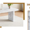 63"*35.4"*30" inches Luxurious Marble Pattern MDF Dining Table - A Choice of Subtle Luxury for Your Home.Create Your Exclusive Low-Key Luxury Space.