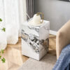 Modern white MDF + sticker material, cube fashion texture design coffee table, suitable for various situations and scenes, is a good choice for home decoration.