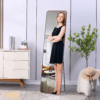 The 4th generation floor standing full-length mirror. wall mirror, bathroom makeup mirror, bedroom foyer, clothing store, wall mounted. 60 "* 16.5"