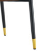 Brown Suede-like Velvet Dining Chair Set (Two-Pack)Black Metal legs,dinning chairs,brown.