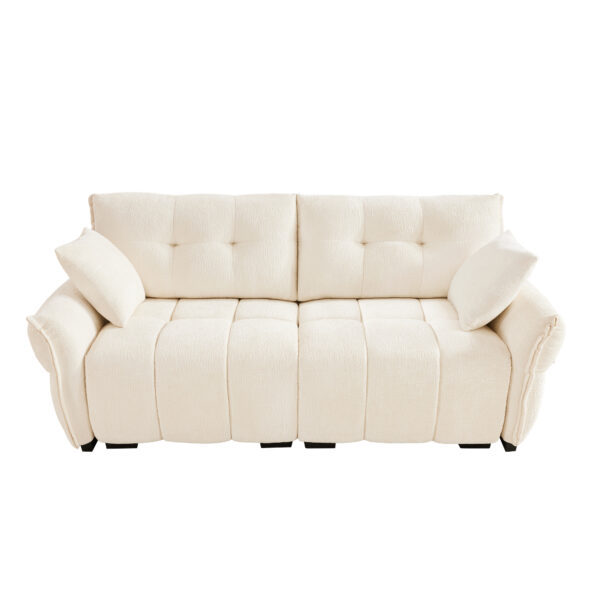 0eb893aa3c1948cbab87e4f29be89bee_e0728658824dda65d1bc127f0071ab39 Premium Two-Seater Sofa - Ergonomic Design with High-Resilience Foam Cushions, Modern Chenille Fabric Upholstery for Living Room, Lounge, Office Space, White