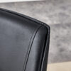 Table and chair set.63"*35.4" White Imitation Marble Pattern MDF Dining Table Set - 4 Soft and Comfortable Black PU Chair With Arched Metal Silver Leg.Create Your Exclusive Low-Key Luxury Space.