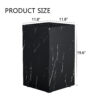 11.8*11.8*19.6 Inch Black Marble Texture MDF Coffee Table - Luxurious Design, Perfect Living Room Accent.Rectangular fashion texture design coffee table, suitable for various situations and scenes.