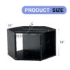 Hexagonal MDF coffee table, characteristic pattern stickers, multi-hole design to give more storage space, simple and convenient design makes it suitable for all kinds of style scenes.