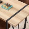 Rustic Industrial Rectangular Wood Dining Table For 4-6 Person, With 1.5" Thick Engineered Wood color Tabletop and Black Metal Legs,Desk For Kitchen Dining Living Room, 55.1" x 31.4"x 29.9"1529W115172