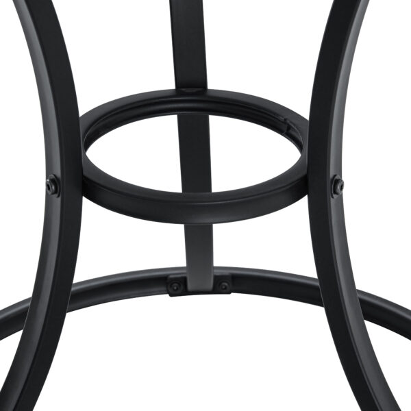0f5ab7bc3f6d40c8a42b43f1fae1c35b_abae3d1a9882b389d623df8a07a5007d Table and chair set.A Modern Minimalist Circular Dining Table With A Diameter Of 33.3 Inches.Paired With 4 White Minimalist Ergonomic Dining Chair, With A Curved Backrest For Comfortable Design.