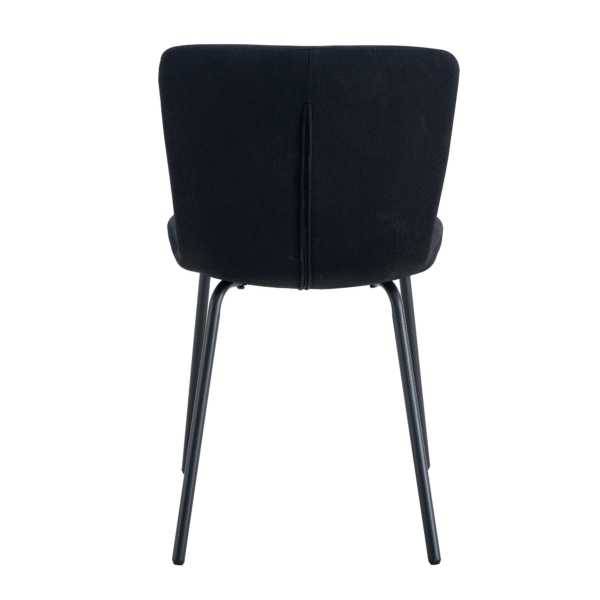 0f616082a4654d898fbbeca916bbaae8_88a6d2f2861de2724f8675573cd3cc1f Luxury Minimalist Chairs - A set of 4 high quality dining chairs with black metal legs. The integral metal leg structure is suitable for various interior decoration styles.