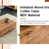 Modern MDF coffee table with wood texture pattern -39.37x23.62x11.81 inches - stylish and durable design