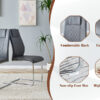 Table and chair set.63*31.4 Inch Pandora Patterned Sintered Stone Dining Table Set - 4 Dark Gray Chairs With Silver Metal Legs.Modern Light Luxury.Perfect For Dinner Room,Meeting Room,Kitchen,etc.
