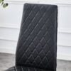Grid armless high backrest dining chair, black chair and 6-piece set of electroplated metal legs, office chair. Suitable for restaurants, living rooms, kitchens, and offices.W115163430  0924