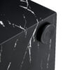 15.7*15.7*15.7 Inch Black Marble Texture MDF Coffee Table - Luxurious Design, Perfect Living Room Accent.Cube fashion texture design coffee table, suitable for various situations and scenes.