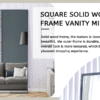 Fourth generation black solid wood frame full-length mirror, dressing mirror, bedroom porch, decorative mirror, clothing store, floor standing large mirror, wall mounted. 71 "* 31.4"