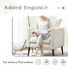 Modern Chenille Accent Chair, Upholstered Armchair for Living Room ,Mid Century Fabric Lounge Chair w/ Pillow, Comfortable Reading Chair with Wood Legs for Living Room, Bedroom,Reception Room (Beige)