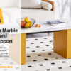 Modern minimalist  Tempered glass with sticker desktop coffee table and dining table, paired with golden MDF decorative columns. Computer desk. Game table. CT-1546