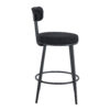 Fashionable and Comfortable - Two Sets of Ergonomic High Legged Bar Chairs, With Black Breathable Fabric Cushions And a Total Height of 35.5 Inches.Pack two in one box.