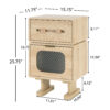 MDF CREATIVE ROTATABLE ROBOT STORAGE SIDE TABLE, NATURAL COLOR