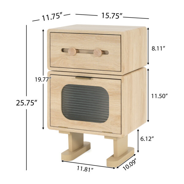 117ea29f6b824965aa122c22921516c9_b8785ae2935d964e86948148dad9f0f9 MDF CREATIVE ROTATABLE ROBOT STORAGE SIDE TABLE, NATURAL COLOR