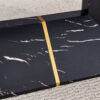 This modern dining table with MDF marbled design gives you a luxurious and elegant feel, adding a touch of elegance whether it is a family dinner or entertaining guests.