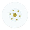 Double layer rotatable round glass.The rotatable design makes it more convenient to retrieve and place items.The upper glass has a diameter of 30.3 inches, while the lower glass15 inches.