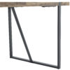 A minimalist retro rectangular dining table with a specially textured top and black metal legs.Contemporary Minimalist MDF Wood Color Textured Tabletop.Able To Give People A Visual Beauty With Rules.