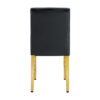 Two Black PU dining chairs, Golden Metal Legs.Simple and versatile, comfortable and accompanied. Exquisite and versatile dining chairs unlock a comfortable new experience.(Set of 2)