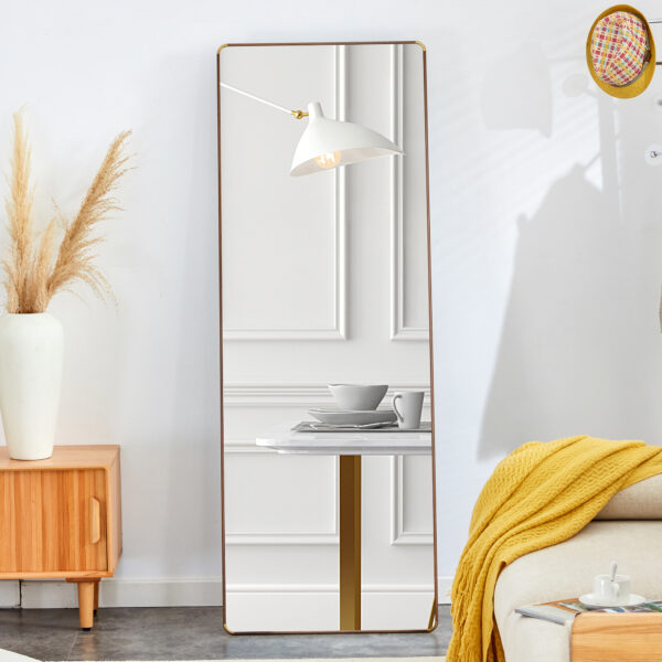 The 4th generation floor standing full-length mirror. wall mirror, bathroom makeup mirror, bedroom foyer, clothing store, wall mounted.    65 "* 23.2"