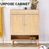 Modern minimalist storage cabinet, rattan shoe cabinet, bed top cabinet. Beautiful shape, suitable for corridors and living rooms.