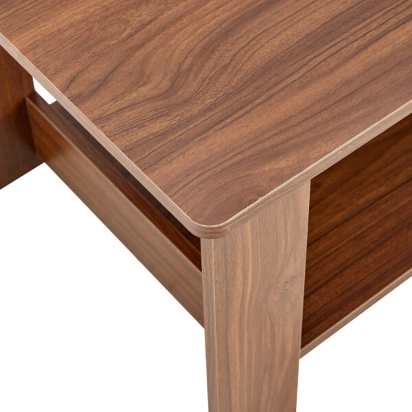 126fa3114871454e97792428ebebfc04_20231022_10c6aa86b33fd05d7d8d3b884448d65c Modern and practical walnut textured coffee tables , tea tables. The double layered coffee table is made of MDF material. Suitable for living room 43.3"*21.6"*16.5" CT-16