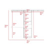 Cross Closet System, One Drawer, Three Metal Rod, Five Open Shelves