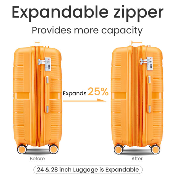 12bb0adfa1ef4ffb8c72d7258b2ec2f9_20240318_98082be16ec38d089d01d11b8b956590 Luggage Sets 4 Piece(14/20/24/28) PP Lightweight & Durable Expandable suitcase