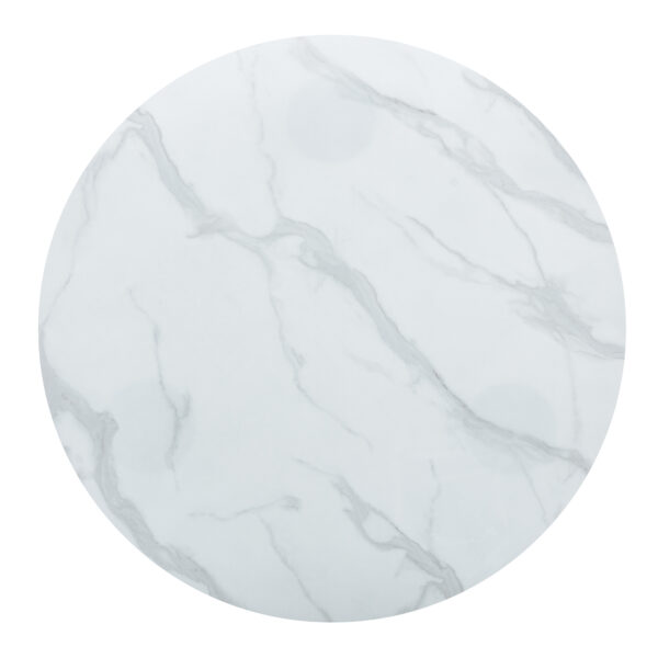 Round white dining table, artificial marble glass stickers, golden MDF legs, kitchen dining table, living room dining table 40 "* 40" * 29.4 "F-X03