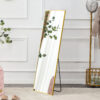 The 4rd generation aluminum alloy metal frame wall mounted full body mirror, bathroom makeup mirror, bedroom entrance, decorative mirror, quality upgrade, 59 "* 15.7"W1151125156