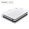 12 Inch  Full Size Breathable Cool Oeko-Tex100 Cover Memory Foam Individual Pocket Spring Hybrid Mattress