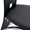 Table and chair set.63"*35.4" White Imitation Marble Pattern MDF Dining Table Set - 6 PU Chair With Black Saddleback, Geometric Pattern Backrest,Silver Curved Metal Leg..Suitable For Various Scenes.