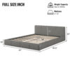 [Stylish Gray Upholstered Bed] - The Ideal Choice for Your Bedroom, Full