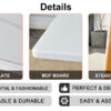 White sintered stone tabletop with rubber wooden legs, foldable computer desk, foldable office desk, suitable for restaurants, living rooms, terraces, kitchens