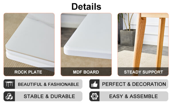 1593420473c04d65bbdfb79bb3105319_20240206_81bd9d184a03876b32c3633c8e2e973f White sintered stone tabletop with rubber wooden legs, foldable computer desk, foldable office desk, suitable for restaurants, living rooms, terraces, kitchens