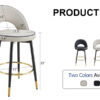 360 ° rotatable bar chair.Modern PU comfortable upholstered bar chair with smooth and beautiful black metal legs for dining room, kitchen, terrace and guest office chair.Set Of
2.W1151P153940