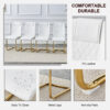 Modern dining chairs, dining room chairs, and golden leg cushioned chairs made of artificial leather, suitable for kitchens, living rooms, bedrooms, and offices. Set of 4 pieces (white+PU)C-001